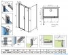 Radaway Eos KDS I kabina prysznicowa 100x80 lewa przejrzyste 137550-01-01L